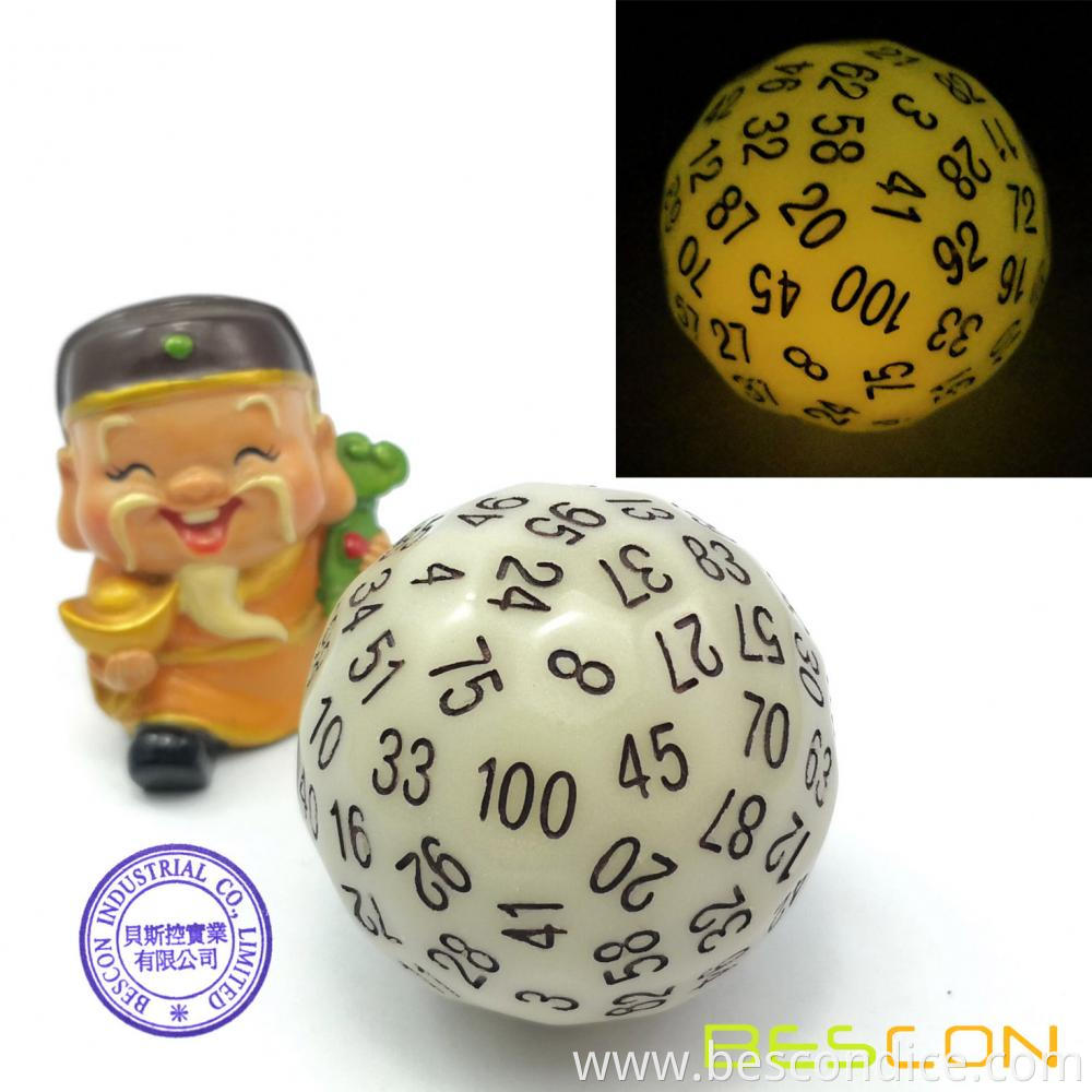 Glow In Dark D100 Game Dice 2 Glow In Dark D100 Game Dice 2